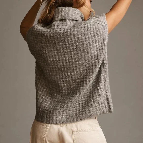 Anthropologie Gray Cowl Neck Sweater - Picture 2 of 9